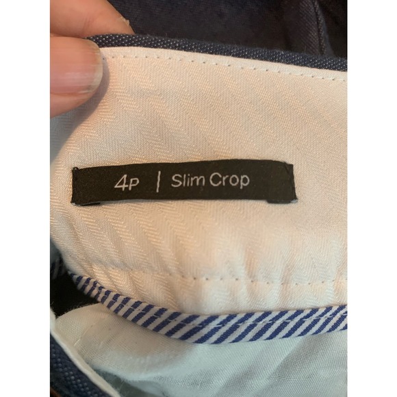 Talbots blue slim crop fit pants size 4 - Picture 4 of 10